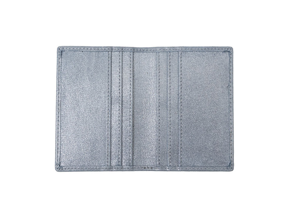 Powder Blue Shimmer Bifold Card Case – Sonia Gulrajani
