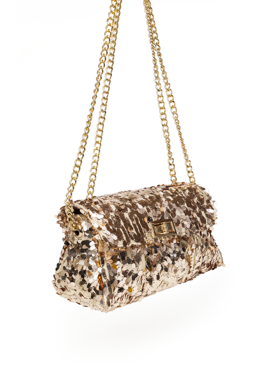 Rose Gold Sequin Trish Sling Bag Sonia Gulrajani