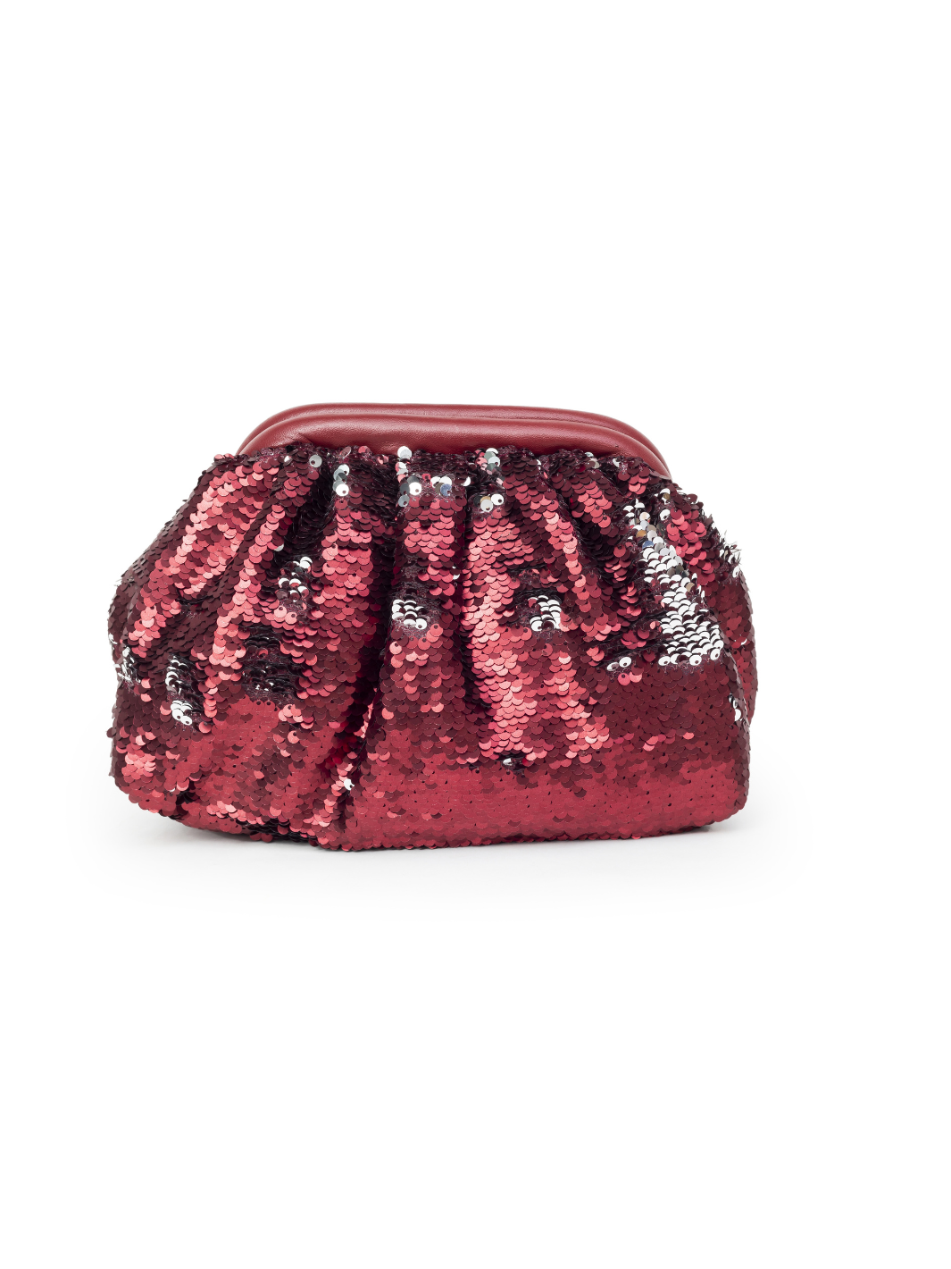 Scarlett Red Reversible Sequin Nora Clutch Sonia Gulrajani